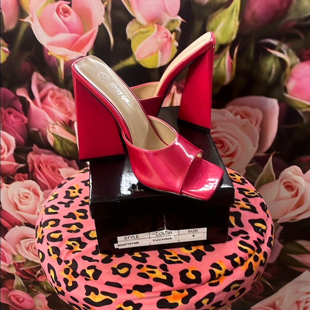 Nasty Gal Stylish Pink Open-Toe Heels